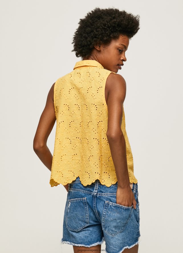 mujer camisa con abertura en la sisa Pepe Jeans 44JTZ330 brillar - Imagen 5