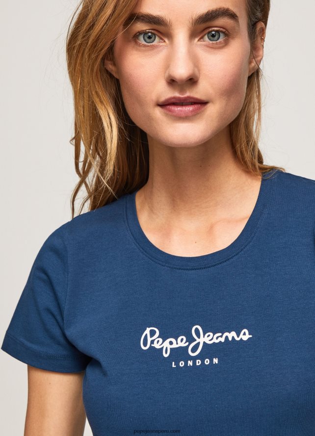 mujer_camiseta_basica_con_logo_pepe_jeans_44jtz470_armada.jpg mujer camiseta básica con logo Pepe Jeans 44JTZ470 Armada - Imagen 1