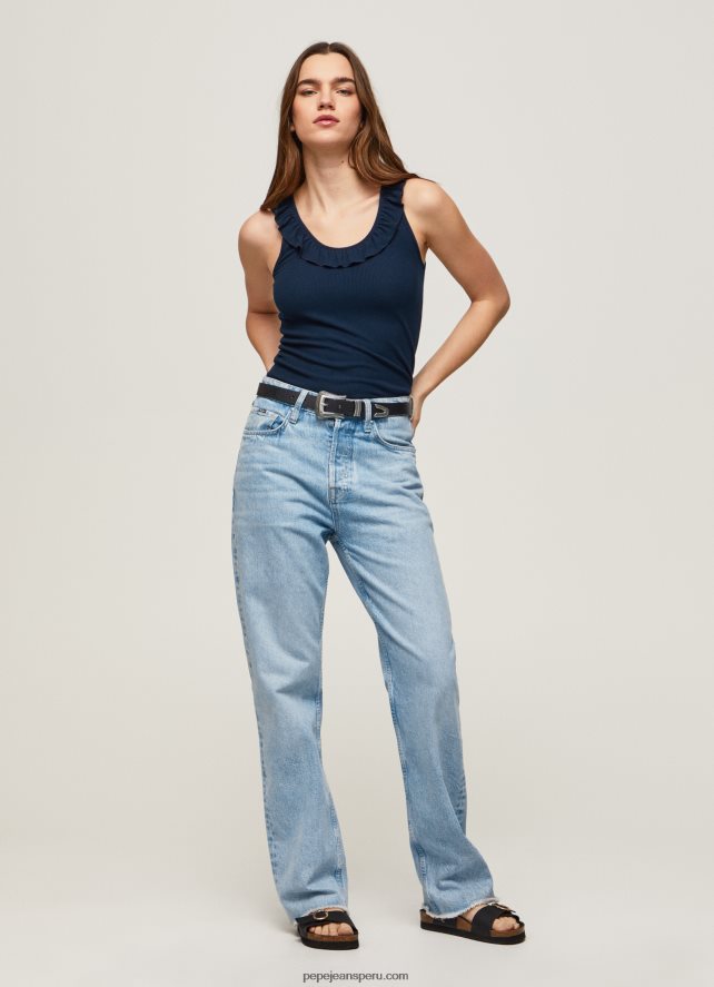mujer camiseta con volantes en el cuello Pepe Jeans 44JTZ441 dulwich - Imagen 2