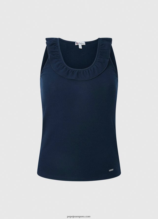 mujer camiseta con volantes en el cuello Pepe Jeans 44JTZ441 dulwich - Imagen 5