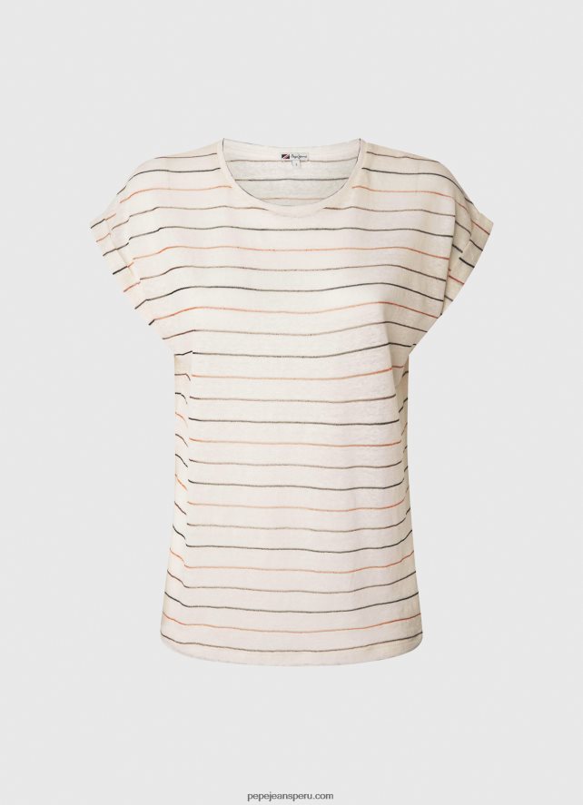 mujer camiseta de lino con estampado de rayas Pepe Jeans 44JTZ447 multi - Imagen 5