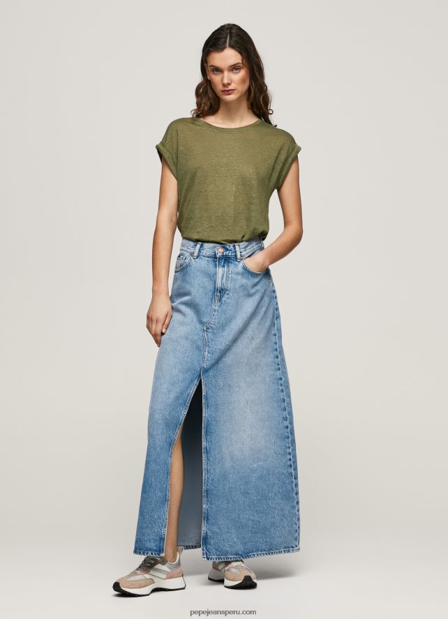 mujer camiseta de lino con manga sisa Pepe Jeans 44JTZ439 rango - Imagen 4