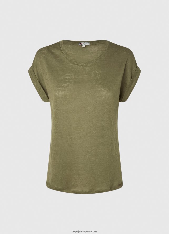 mujer camiseta de lino con manga sisa Pepe Jeans 44JTZ439 rango - Imagen 5