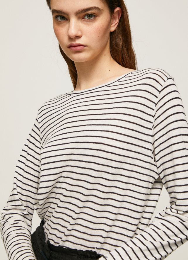 mujer camiseta de manga larga a rayas Pepe Jeans 44JTZ436 dulwich - Imagen 3