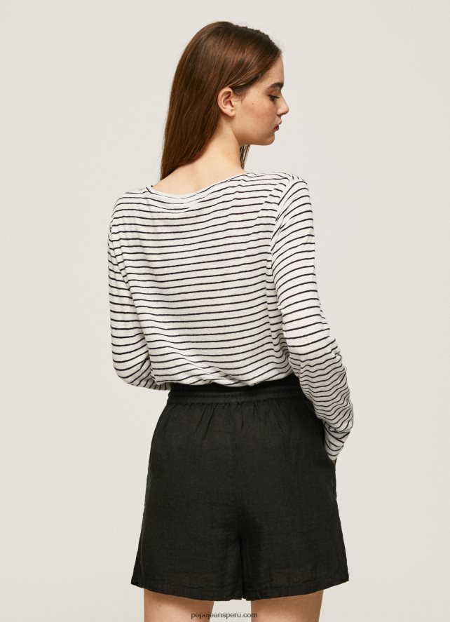 mujer camiseta de manga larga a rayas Pepe Jeans 44JTZ436 dulwich - Imagen 4