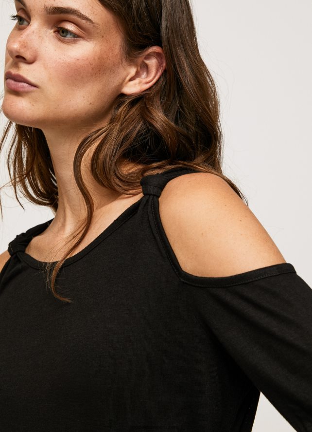 mujer camiseta de manga larga con tirantes Pepe Jeans 44JTZ399 negro - Imagen 3