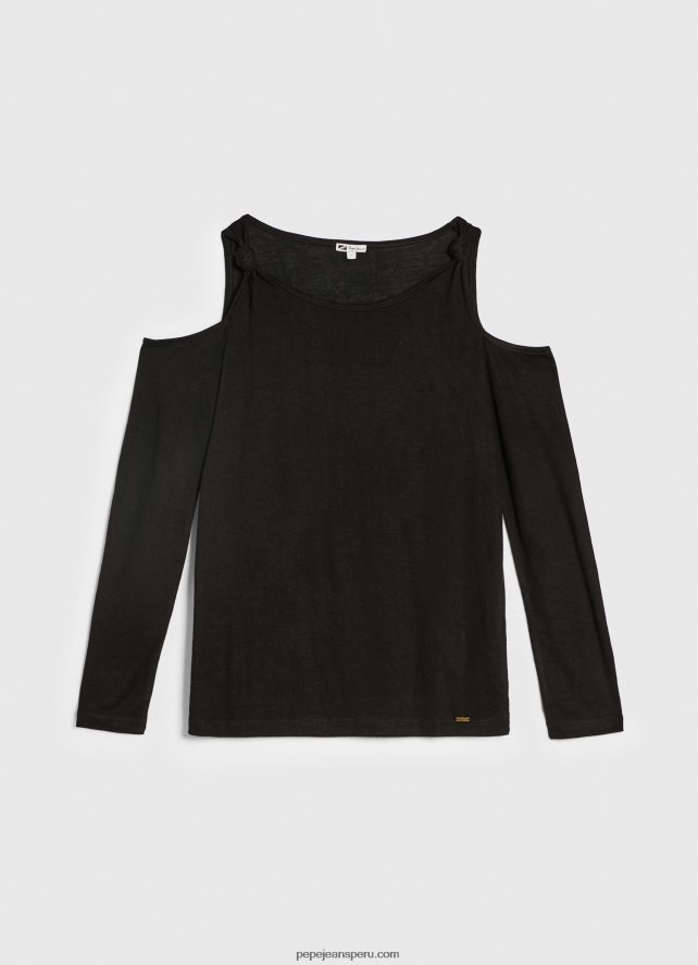 mujer camiseta de manga larga con tirantes Pepe Jeans 44JTZ399 negro - Imagen 5