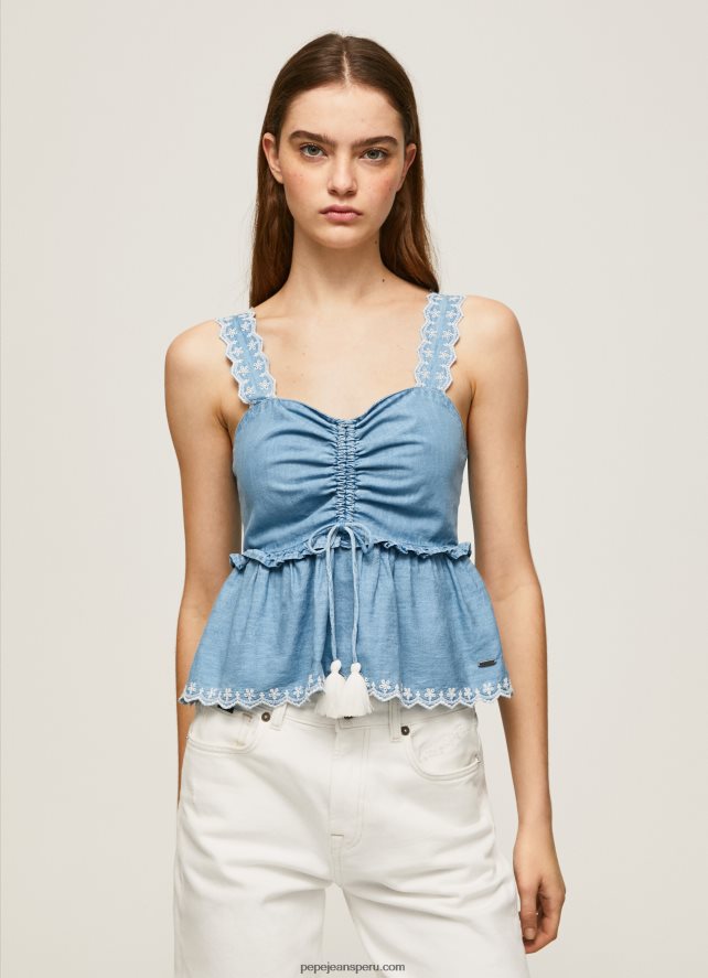 mujer_camiseta_sin_mangas_de_mezclilla_pepe_jeans_44jtz350_azul.jpg mujer camiseta sin mangas de mezclilla Pepe Jeans 44JTZ350 azul - Imagen 1