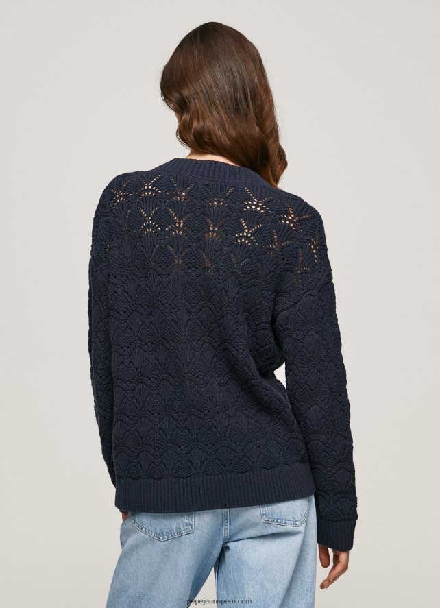 mujer cárdigan calado con escote en v Pepe Jeans 44JTZ239 dulwich - Imagen 4