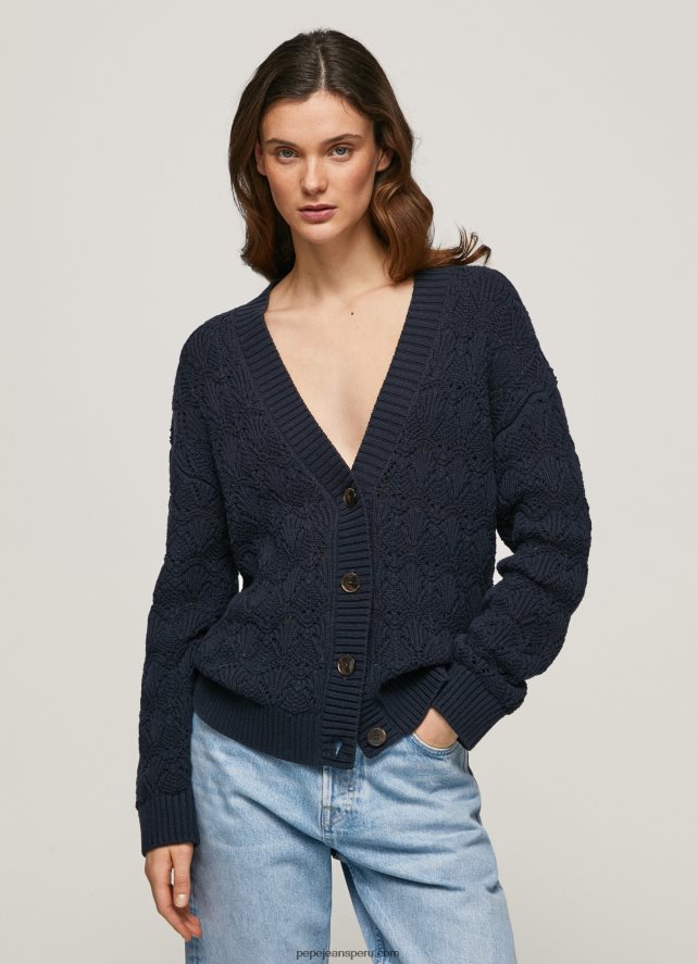 mujer_cardigan_calado_con_escote_en_v_pepe_jeans_44jtz239_dulwich.jpg mujer cárdigan calado con escote en v Pepe Jeans 44JTZ239 dulwich - Imagen 1
