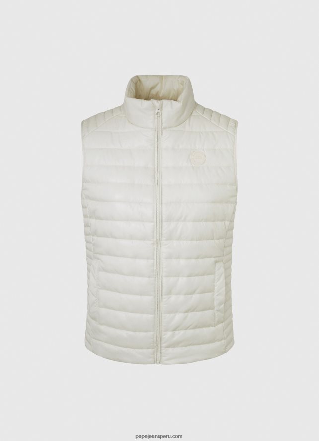 mujer chaleco capitonado con parche de goma Pepe Jeans 44JTZ132 suero de la leche - Imagen 5