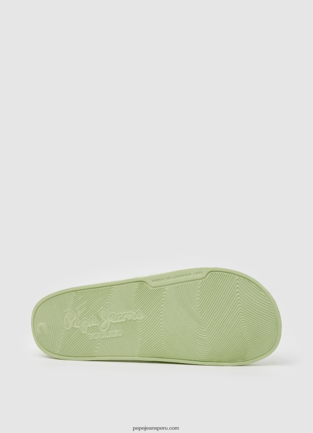 mujer chanclas de playa con logo deslizante Pepe Jeans 44JTZ688 verde fresco - Imagen 5