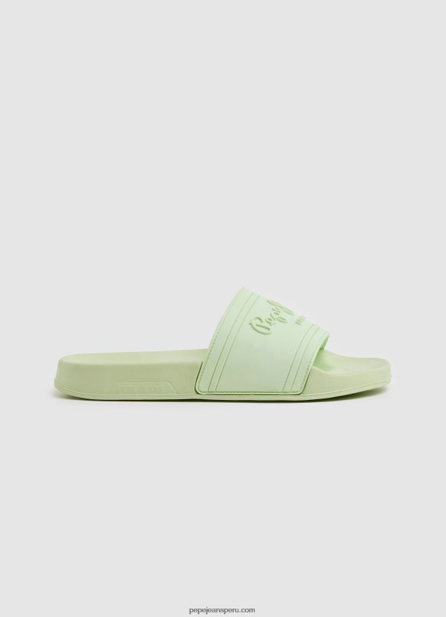 mujer_chanclas_de_playa_con_logo_deslizante_pepe_jeans_44jtz688_verde_fresco.jpg mujer chanclas de playa con logo deslizante Pepe Jeans 44JTZ688 verde fresco - Imagen 1