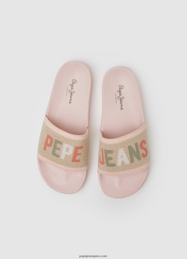 mujer chanclas de playa de punto con deslizador Pepe Jeans 44JTZ693 Rosa claro - Imagen 2