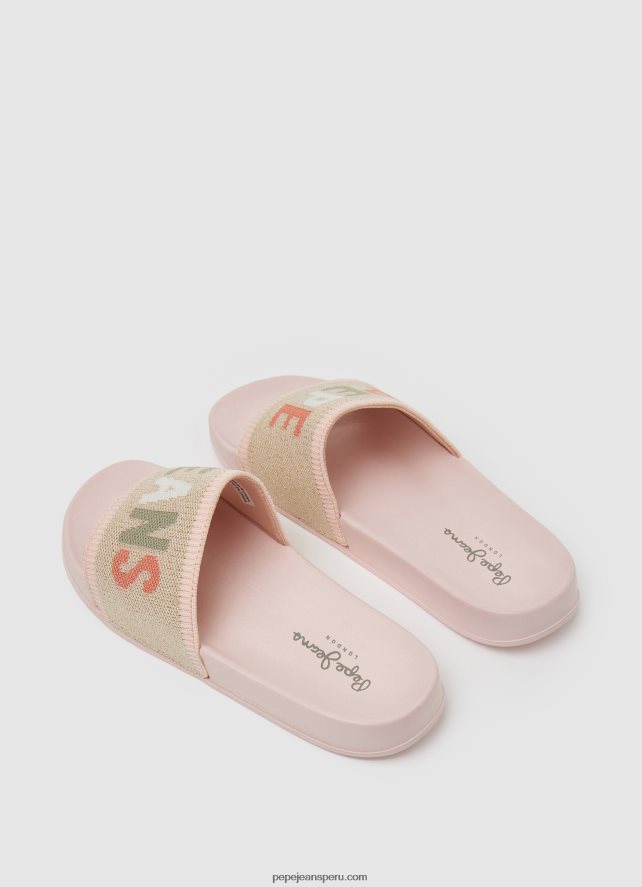 mujer chanclas de playa de punto con deslizador Pepe Jeans 44JTZ693 Rosa claro - Imagen 4