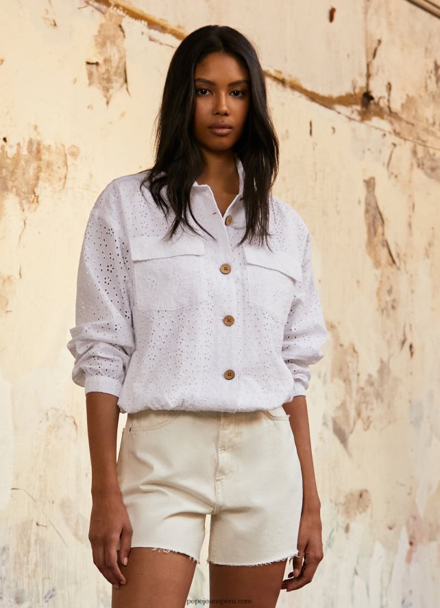 mujer_chaqueta_de_algodon_calado_pepe_jeans_44jtz142_blanco.jpg mujer chaqueta de algodón calado Pepe Jeans 44JTZ142 blanco - Imagen 1