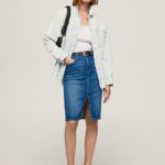 mujer falda de mezclilla de corte estándar Pepe Jeans 44JTZ485 mezclilla