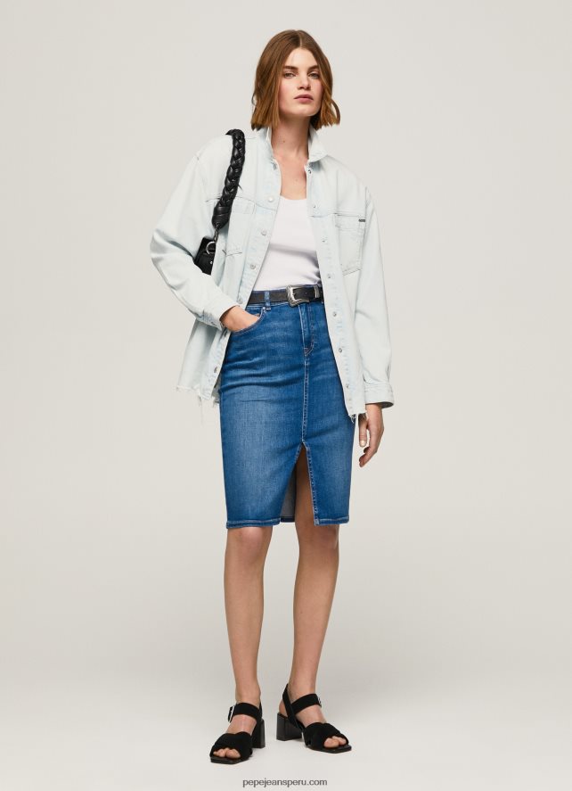 mujer falda de mezclilla de corte estándar Pepe Jeans 44JTZ485 mezclilla - Imagen 1