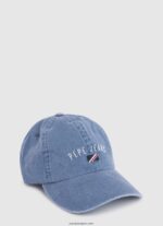 mujer gorra básica con logo bordado Pepe Jeans 44JTZ778 mezclilla