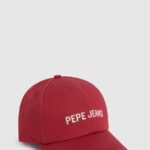mujer gorra básica con logo bordado Pepe Jeans 44JTZ786 estudio rojo