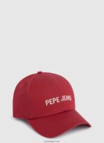 mujer gorra básica con logo bordado Pepe Jeans 44JTZ786 estudio rojo