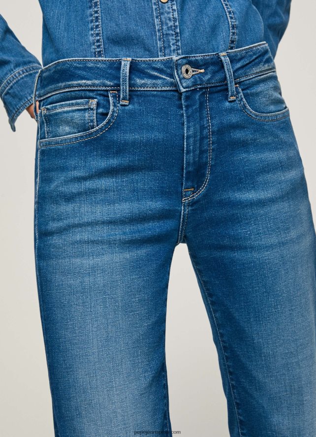 mujer jeans aubrey slim de tiro medio Pepe Jeans 44JTZ68 mezclilla - Imagen 3
