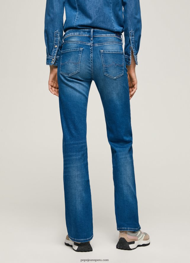 mujer jeans aubrey slim de tiro medio Pepe Jeans 44JTZ68 mezclilla - Imagen 4