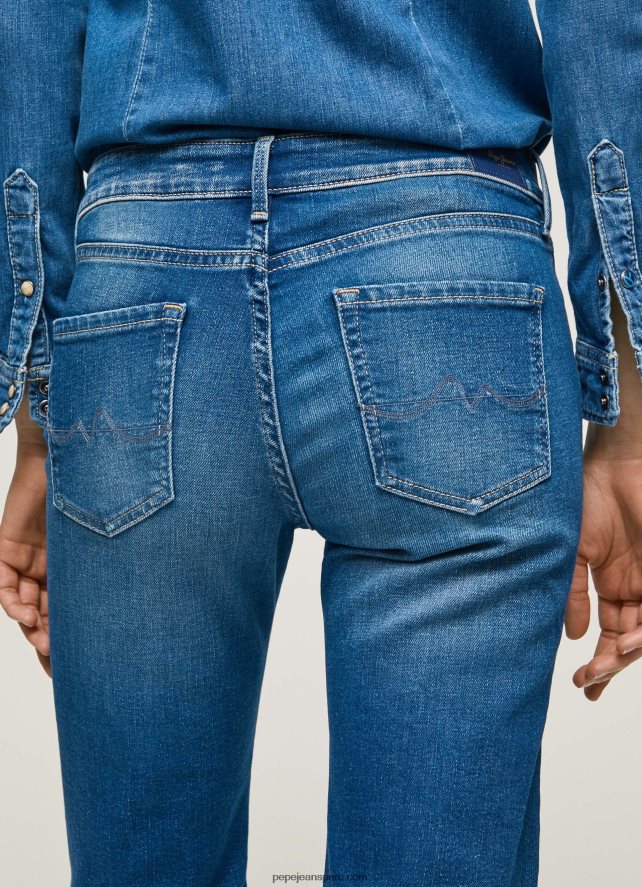 mujer jeans aubrey slim de tiro medio Pepe Jeans 44JTZ68 mezclilla - Imagen 5
