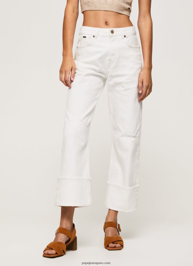 mujer jeans color avellana de talle alto Pepe Jeans 44JTZ2 mezclilla - Imagen 2