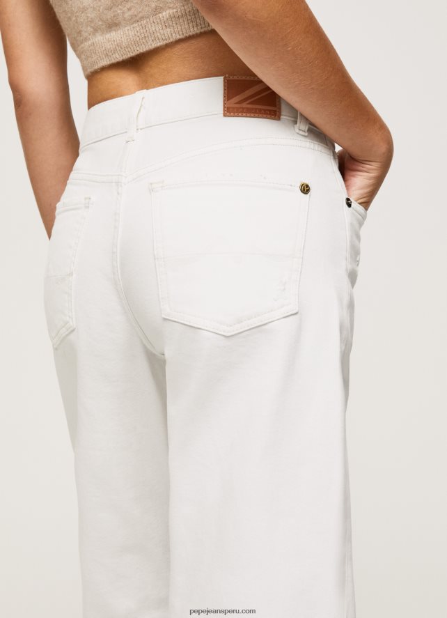 mujer jeans color avellana de talle alto Pepe Jeans 44JTZ2 mezclilla - Imagen 4