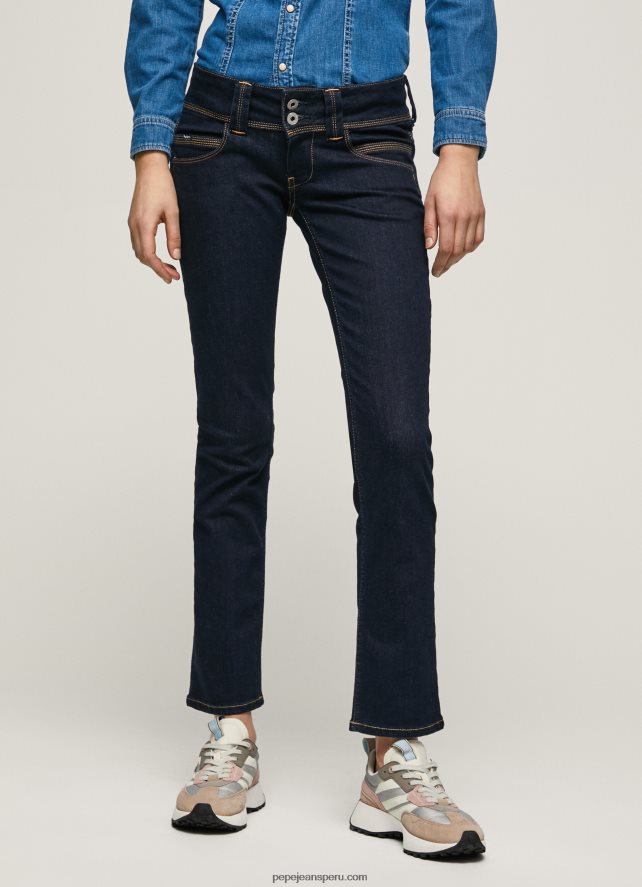 mujer jeans rectos con cintura baja de venus Pepe Jeans 44JTZ37 mezclilla - Imagen 2