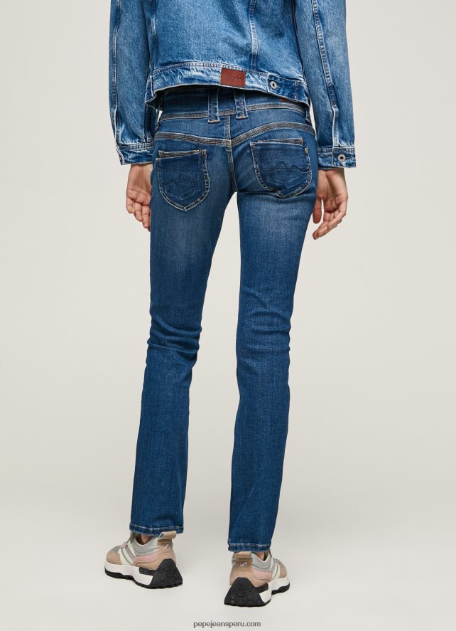 mujer jeans rectos con cintura baja de venus Pepe Jeans 44JTZ5 mezclilla - Imagen 4