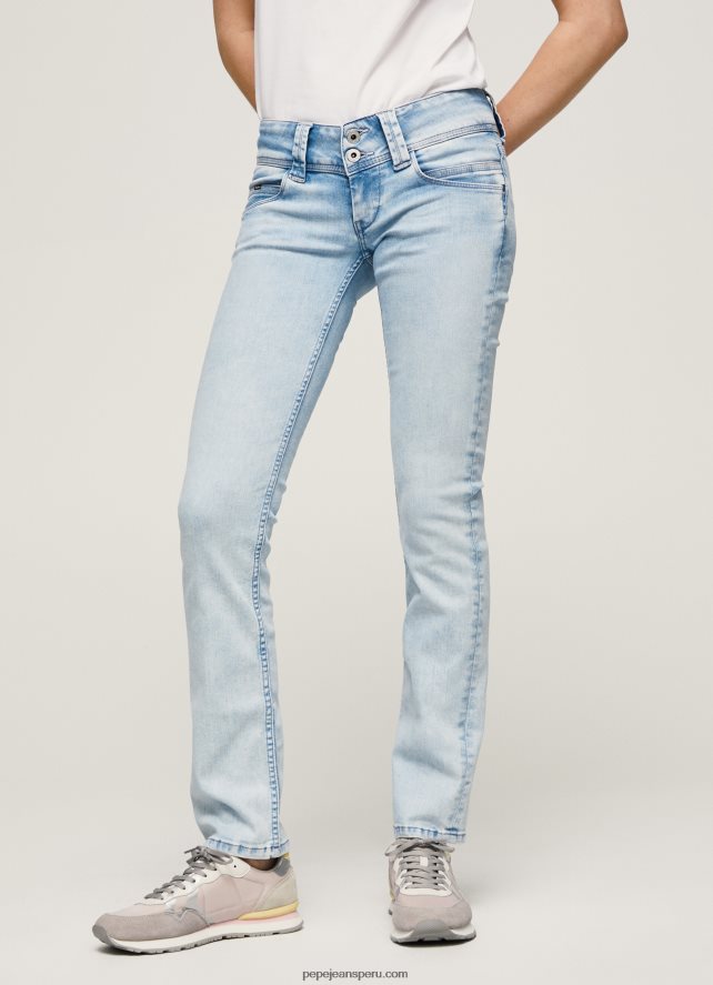 mujer jeans venus de corte regular y tiro bajo Pepe Jeans 44JTZ23 mezclilla - Imagen 2