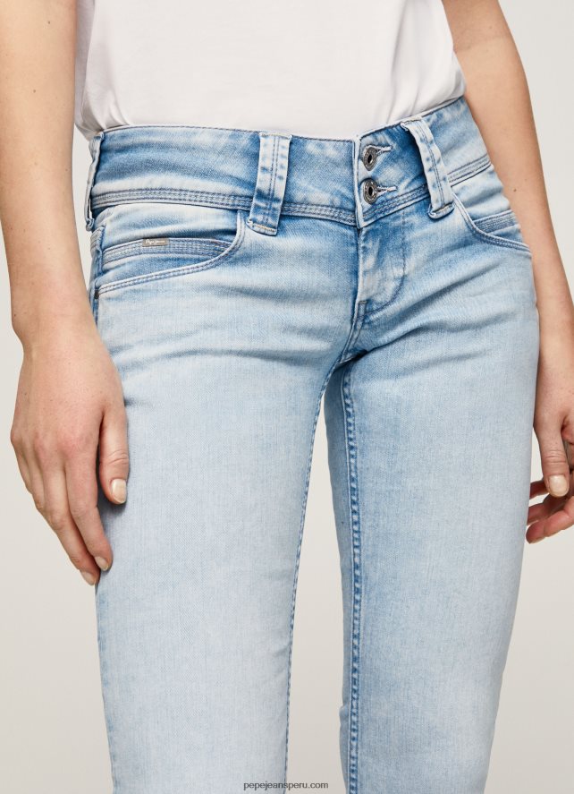 mujer jeans venus de corte regular y tiro bajo Pepe Jeans 44JTZ23 mezclilla - Imagen 3