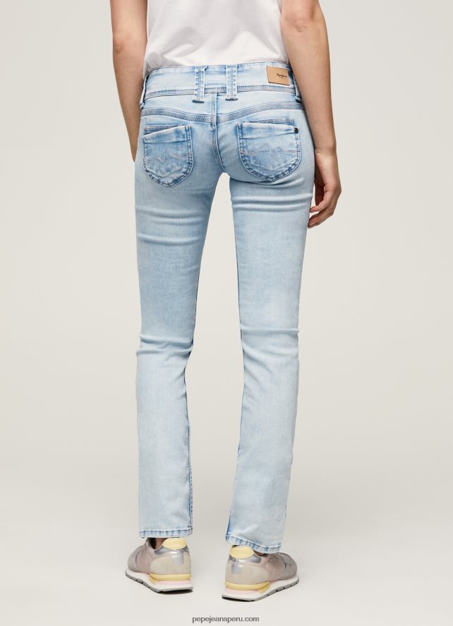 mujer jeans venus de corte regular y tiro bajo Pepe Jeans 44JTZ23 mezclilla - Imagen 4