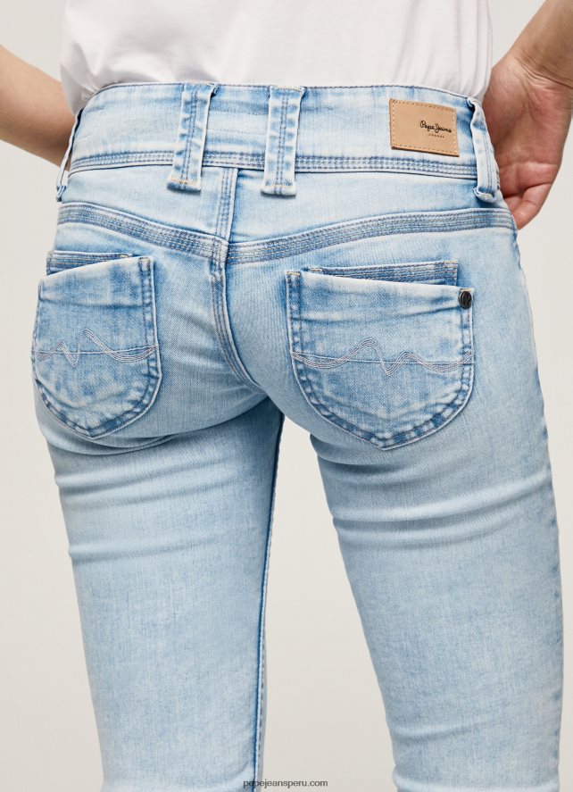 mujer jeans venus de corte regular y tiro bajo Pepe Jeans 44JTZ23 mezclilla - Imagen 5