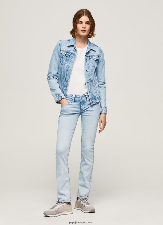 mujer jeans venus de corte regular y tiro bajo Pepe Jeans 44JTZ23 mezclilla - Imagen 1