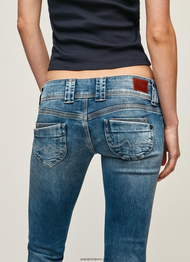 mujer jeans venus de corte regular y tiro bajo Pepe Jeans 44JTZ31 mezclilla - Imagen 5