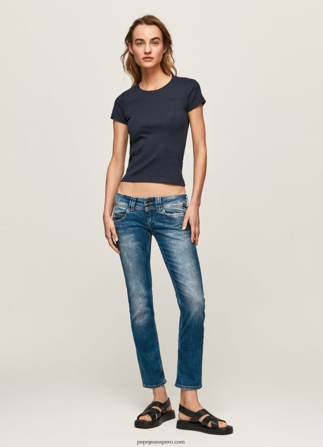 mujer jeans venus de corte regular y tiro bajo Pepe Jeans 44JTZ31 mezclilla - Imagen 1