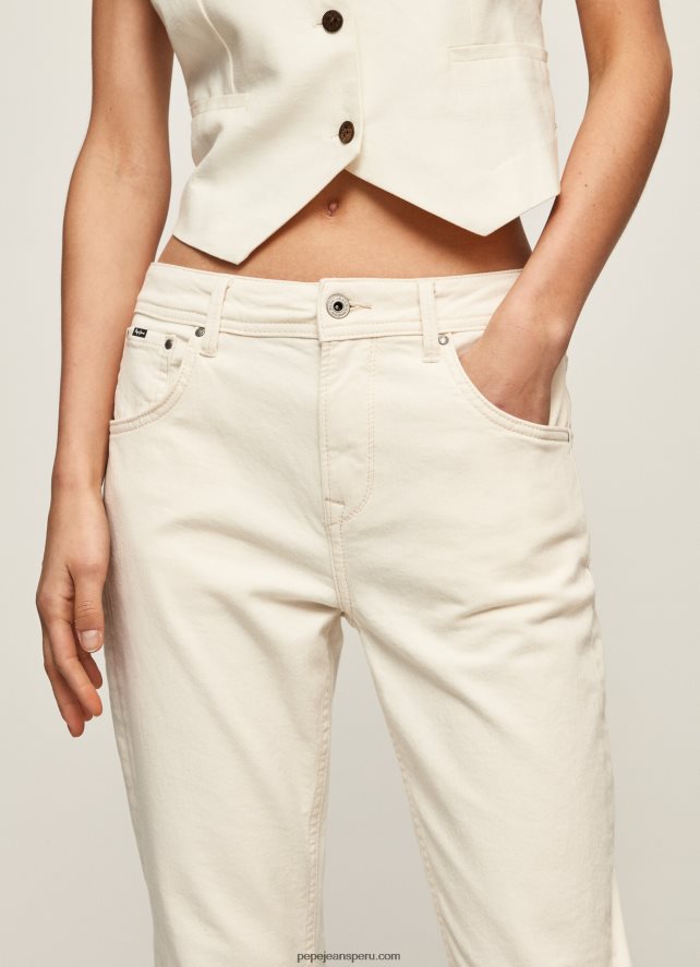 mujer jeans violeta mom carrot fit de cintura alta Pepe Jeans 44JTZ93 mezclilla - Imagen 3