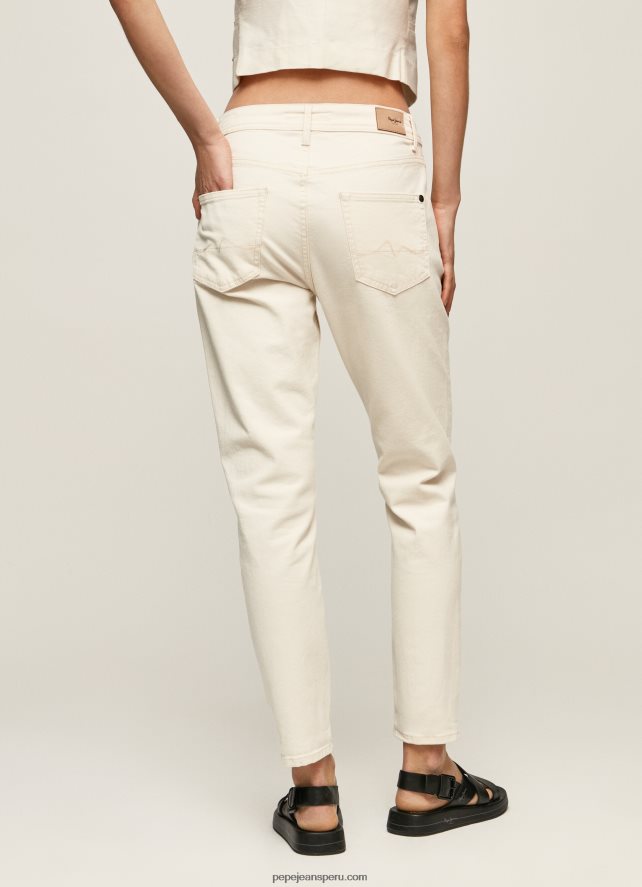mujer jeans violeta mom carrot fit de cintura alta Pepe Jeans 44JTZ93 mezclilla - Imagen 4