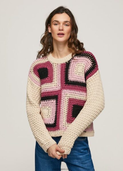 mujer jersey cuello perkins crochet Pepe Jeans 44JTZ246 fuerte
