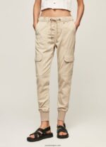 mujer nuevos joggers cruzados cargo Pepe Jeans 44JTZ318 piedra - Imagen 2