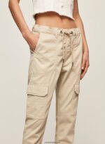 mujer nuevos joggers cruzados cargo Pepe Jeans 44JTZ318 piedra - Imagen 3