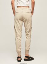 mujer nuevos joggers cruzados cargo Pepe Jeans 44JTZ318 piedra - Imagen 4