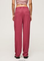 mujer pantalones chinos fluidos Pepe Jeans 44JTZ296 rubor oscuro - Imagen 4
