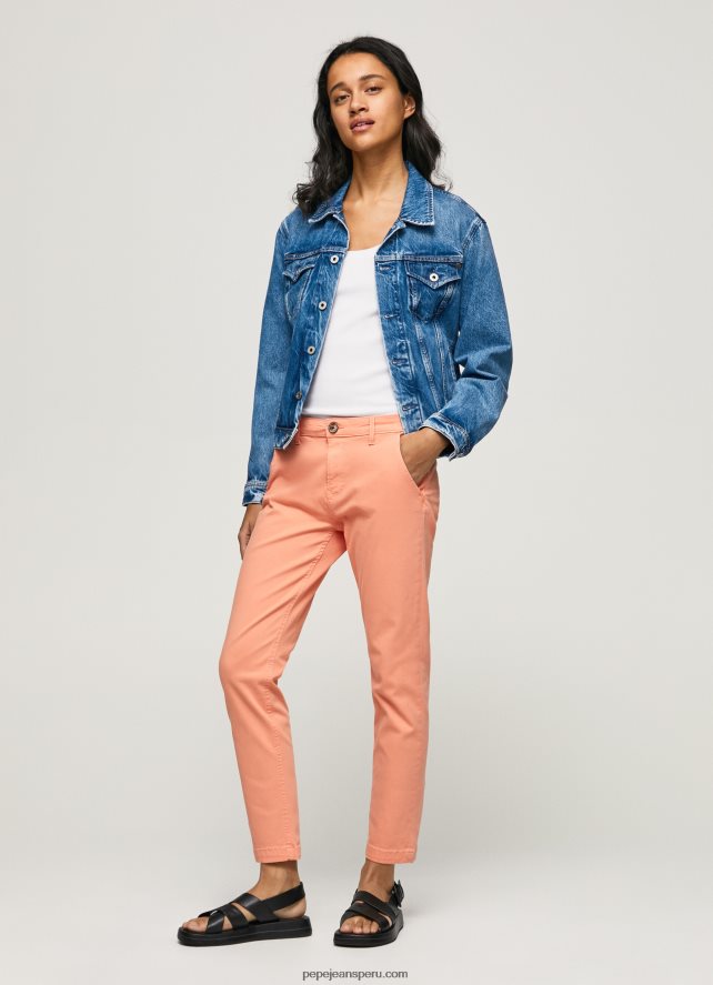 mujer_pantalones_chinos_maura_regular_pepe_jeans_44jtz308_durazno.jpg mujer pantalones chinos maura regular Pepe Jeans 44JTZ308 durazno - Imagen 1