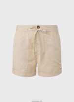 mujer pantalones cortos con cintura ajustable Pepe Jeans 44JTZ525 piedra - Imagen 5