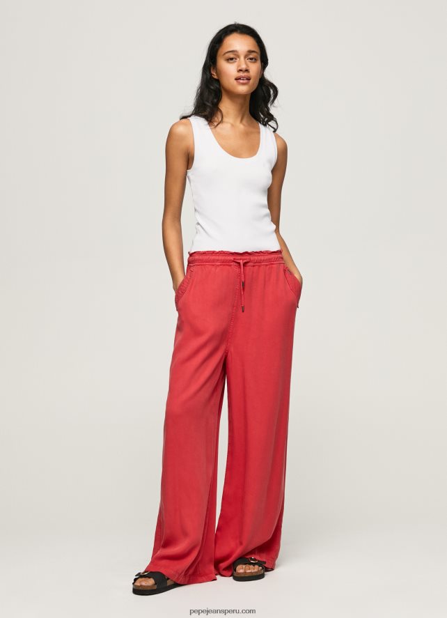 mujer_pantalones_paper_bag_anchos_pepe_jeans_44jtz303_estudio_rojo.jpg mujer pantalones paper bag anchos Pepe Jeans 44JTZ303 estudio rojo - Imagen 1