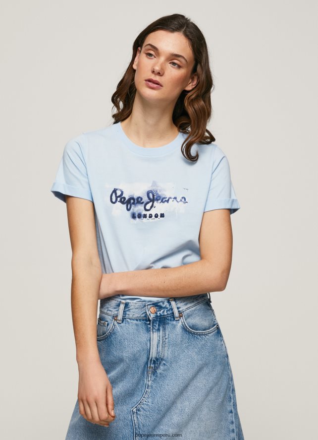 mujer_playera_con_logo_degradado_pepe_jeans_44jtz422_bahia.jpg mujer playera con logo degradado Pepe Jeans 44JTZ422 bahía - Imagen 1